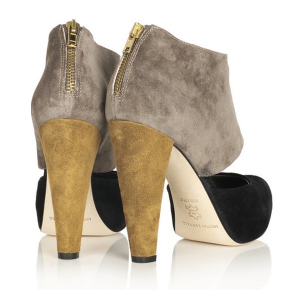 Loeffler Randall Yvette Suede Pumps w/Cut Outs - Picture 2 of 7